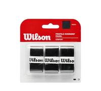 Wilson Sobreempuñadura Padel Profile, Pack 3, Negro, WR8416601001