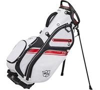 Wilson Staff Bolsa de Golf, Exo II Carry Bag, Bolsa de Transporte, Blanco/Negro/Rojo, Soporte Integrado,2,3 kg, WGB6600WH