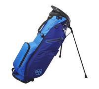 Wilson Staff Bolsa de Golf, EXO Lite Stand Bag, Bolsa de transporte, 4 Compartimentos para distintos Hierros, Azul oscuro/Azul claro