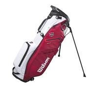 Wilson Staff Bolsa de Golf, EXO Lite Stand Bag, Bolsa de transporte, 4 Compartimentos para distintos Hierros, Rojo/Blanco