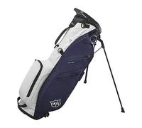Wilson Staff Bolsa de Golf, EXO Lite Stand Bag, Bolsa de transporte, 4 Compartimentos para distintos Hierros, Azul marino/Crema