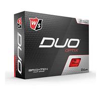 Wilson Staff Duo Optix Golf, 12 Bolas, Mate, fácil de Encontrar, Unisexo-Adulto, Rojo, Talla única