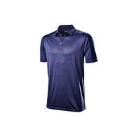 Wilson Staff Hombre Polo de Golf, Staff 2 Tone Polo, Poliéster, Azul, Talla L, WGA700733LG