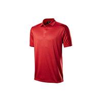 Wilson Staff Hombre Polo de Golf, Staff 2 Tone Polo, Poliéster, Rojo, Talla M, WGA700734MD