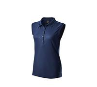 Wilson Staff Mujer Polo de Golf, Sin Mangas, Staff Sleeveless Polo, Poliéster, Azul, Talla S, WGA700743SM