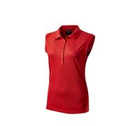 Wilson Staff Mujer Polo de Golf, Sin Mangas, Staff Sleeveless Polo, Poliéster, Rojo, Talla L, WGA700742LG