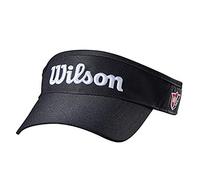 Wilson Staff Visor, Visera Unisex Tamaño Ajustable Ala Curva Poliéster Hombre, Negro, Talla Única