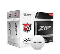 Wilson Staff Zip Double Docena de Pelotas de Golf, Color Blanco, Grande (WGWP25000), 2 Unidades (Paquete de 1) (24 Pelotas de Golf en Total)
