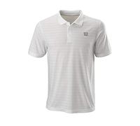 Wilson Stripe Polo Men's, Tennis Shirt Hombre, Blanco, S