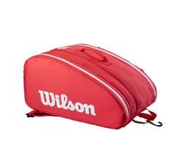 Wilson Super Tour - Bolsa de Pickleball roja, Color Rojo y Blanco, Rojo y Blanco, Super Tour - Bolsa de Pickleball roja