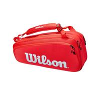 Wilson Super Tour Rojo/Blanco Admite hasta 15 raquetas