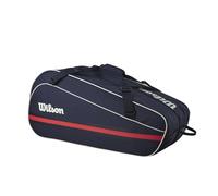 Wilson Team 6 Pack, con un Amplio Bolsillo para Accesorios y Correa Ajustable, Proporciona Protección Completa para Raquetas, Color: Azul Marino