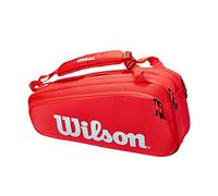 Wilson Super Tour Backpack Raqueta, Adultos Unisex, Red/ (Rojo), Talla Única