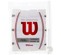 WILSON TENIS Pro Overgrip Sensation Empuñadura, 12 Unidades, Unisex, White, 12 Pack