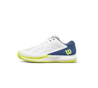 Wilson Tenis Rush Pro Ace Junior para niño, Blancanieves/Blancanieves/Azul Ensign, 7 Big Kid