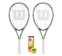 Wilson Tour Slam - Juego de raquetas de tenis y 3 pelotas de tenis