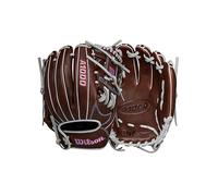 WILSON 2024 A1000 1787 - Guante de béisbol de cuadro de 11.75 pulgadas, color marrón/rojo/azul, para lanzar a la derecha