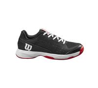 Wilson Unisex Kid's Rush Pro Jr L Sneaker, Black Wilson Red White, 45 1/3 EU