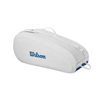 Wilson US Open Team - Bolsa para Raquetas de Tenis, Capacidad para hasta 6 Raquetas, Color Blanco/Azul
