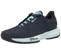 Wilson Wilson, Chaussures de Tennis Femme, KAOS SWIFT W, Blanc/Bleu/Gris, 38 2/3, Pour tous les Revêtements de sol, Tous les types de Joueuses, WRS327570E055