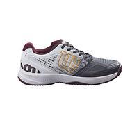 Wilson Wilson Chaussures de Tennis homme, KAOS COMP 2.0 CC, Gris / Blanc / Gris, 47 1/3, pour terre battue, pour tous types de joueurs, WRS328080E120