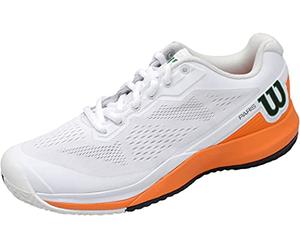 Wilson Wilson Damen Tennisschuhe, RUSH PRO 3.5 PARIS W, Weiß/Orange/Schwarz, 37 1/3, Für alle Bodenbeläge, Alle Spielertypen, WRS327730E045