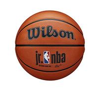 Wilson Wilson Pallone da Basket Jr NBA Auth Series Outdoor Basketball, Utilizzo Outdoor, Gomma Tackskin, Misura 6, Marrone
