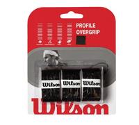 Wilson WRZ4025BK Profile Overgrip, Color Negro, Adultos Unisex, Unidades 3 Units, TU
