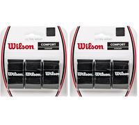 Wilson WRZ403000 Ultra Wrap Overgrip - Cinta de agarre (3 unidades), color negro