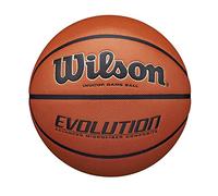 Wilson WTB0516XBEMEA Pelota de Baloncesto Evolution Cuero sintético Interior y Exterior, para Adultos, Naranja, Official