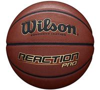 Wilson WTB10137XB07 Pelota de Baloncesto Reaction Pro Cuero sintético Interior y Exterior, Unisex-Adult, Naranja, 7
