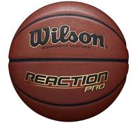 Wilson WTB10138XB06 Pelota de Baloncesto Reaction Pro Cuero sintético Interior y Exterior, Unisex-Adult, Naranja, 6