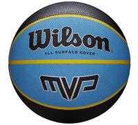 Wilson Wtb9017xb07 Pelota de Baloncesto MVP Caucho Interior y Exterior, Unisex Adulto, Negro/Azul, 7