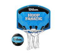 Wilson WTBA00436 Minicanasta de Baloncesto Fanatic Pelota incluida con Soporte para Puerta, Unisex-Adult, Azul/Negro, Uni