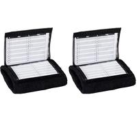 Wilson WTF9970BL Funda de Entrenamiento de muñeca para fútbol Americano Fibra sintética/Algodón 3 Ventanas de planificación Cierre de Velcro, Unisex-Adult, Black, Largo 13 cm (Paquete de 2)