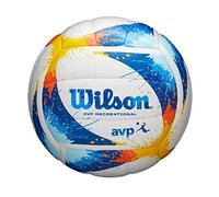 Wilson WTH30120XB Balón de Voléibol, Avp Splatter, Cuero Sintético, Réplica, Tamaño Oficial, Amarillo