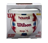 Wilson Wth80219kit, Balón De Voleibol Y Frisbi Set Verano Cuero Compuesto Adecuado Para La Playa Multicolor WTH Unisex Adulto, Rojo/azul/blanco, Official