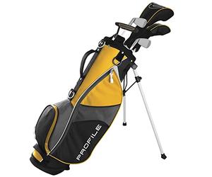Wilson Youth Profile JGI - Juego Completo de Golf para Mano Izquierda, tamaño Mediano, Color Amarillo
