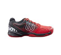 Wilson Zapatillas de deporte para hombre, KAOS DEVO BANDEJA, Rojo/Blanco/Negro, 46 2/3, Para pistas cubiertas, Todo tipo de jugadores, WRS327670E115