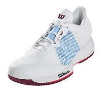 Wilson Zapatillas de deporte para mujer, KAOS SWIFT W, Blanco/Azul/Gris, 38, para todas las superficies, todo tipo de jugadores, WRS327570E050