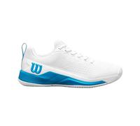 Wilson Zapatillas de Tenis Hombre Rush Pro 4.5 Oz, Soporte Dinámico y Amortiguación Receptiva, para Estabilidad Excepcional y Comodidad Transpirable, Color: Blanco/Azul Atómico, Talla: 340.5