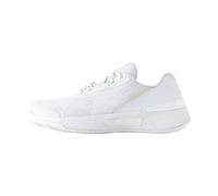 Wilson Zapatillas de Tenis Intrigue Pro para Mujeres, Diseño Centrado en la Mujer, Estabilidad y Soporte del Talón para un Agarre Superior, Color: Blanco/Plateado, Talla: 9