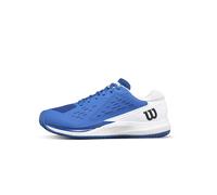 Wilson Zapatillas de Tenis para Hombre Rush Pro Ace, Proporcionan un Ajuste Seguro y Soporte Dinámico, con Estabilidad Mejorada y Tracción Superior, Color: Azul Deja VU/Blanco/Negro, Talla: 8