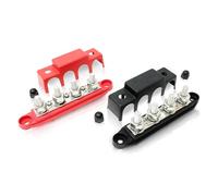 Wilsonzin 2 Pieza M8 Bloque de Terminal de Distribución, Bloques de Distribución de Barras Colectoras,Bloque de Distribución para Coches, Camiones, Campers y Barcos, Negro Rojo