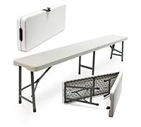 WilTec Banco Camping Plegable portátil Jardín Exterior Outdoor Accesorios Mobiliario Plástico Resistente