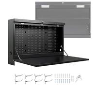 Wiltec Banco de Taller Plegable con Panel de Herramientas hasta 50 kg Montaje a la Pared Banco de Trabajo Organizador de Herramienta