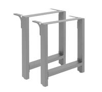 WilTec Bastidores para Mesa 640x240x400 mm Recubrimiento Polvo Gris Caballetes para Escritorio Patas Mesa Muebles