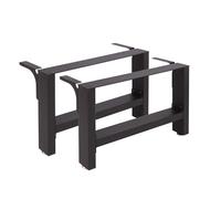 WilTec Bastidores para Mesa 64x40cm Recubrimiento Polvo Negro Caballetes para Escritorio Patas Mesa Muebles