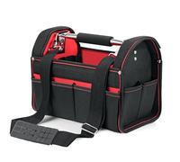 Wiltec Bolsa para herramientas tamaño XL 44x22x25 cm, bolso portaherramientas con correa ajustable para el hombro y asa de transporte, compartimentos interiores y exteriores, maletín de almacenamiento