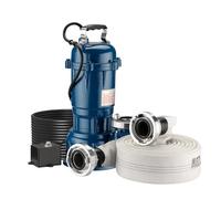 Wiltec Bomba aguas residuales 1100W 15.000l/h con manguera 20m bomba sumergible de achique bomba de drenaje